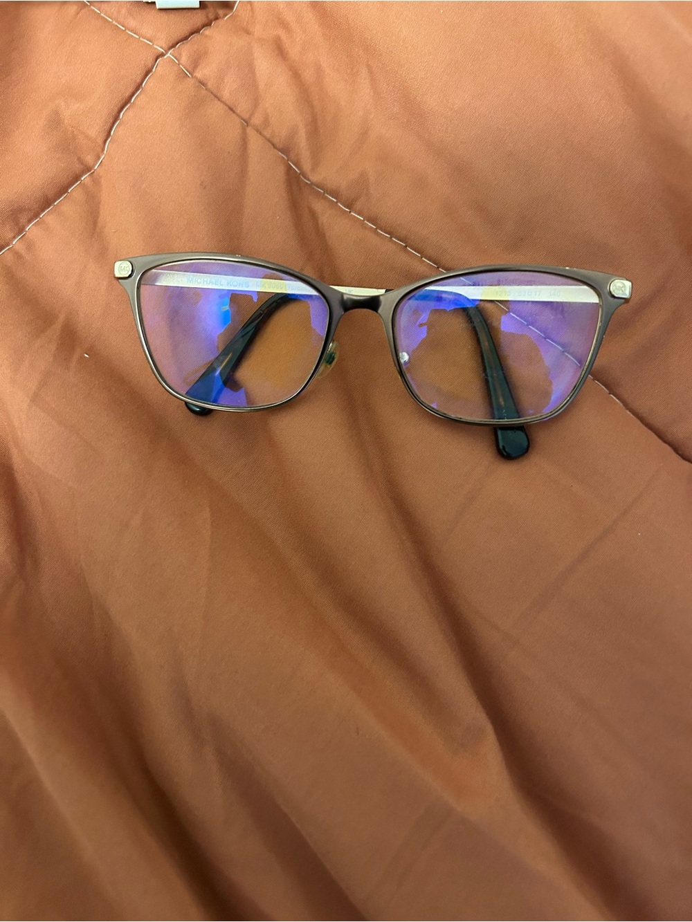 Blue-Tinted Men's Eyeglasses Frame - Classic Black